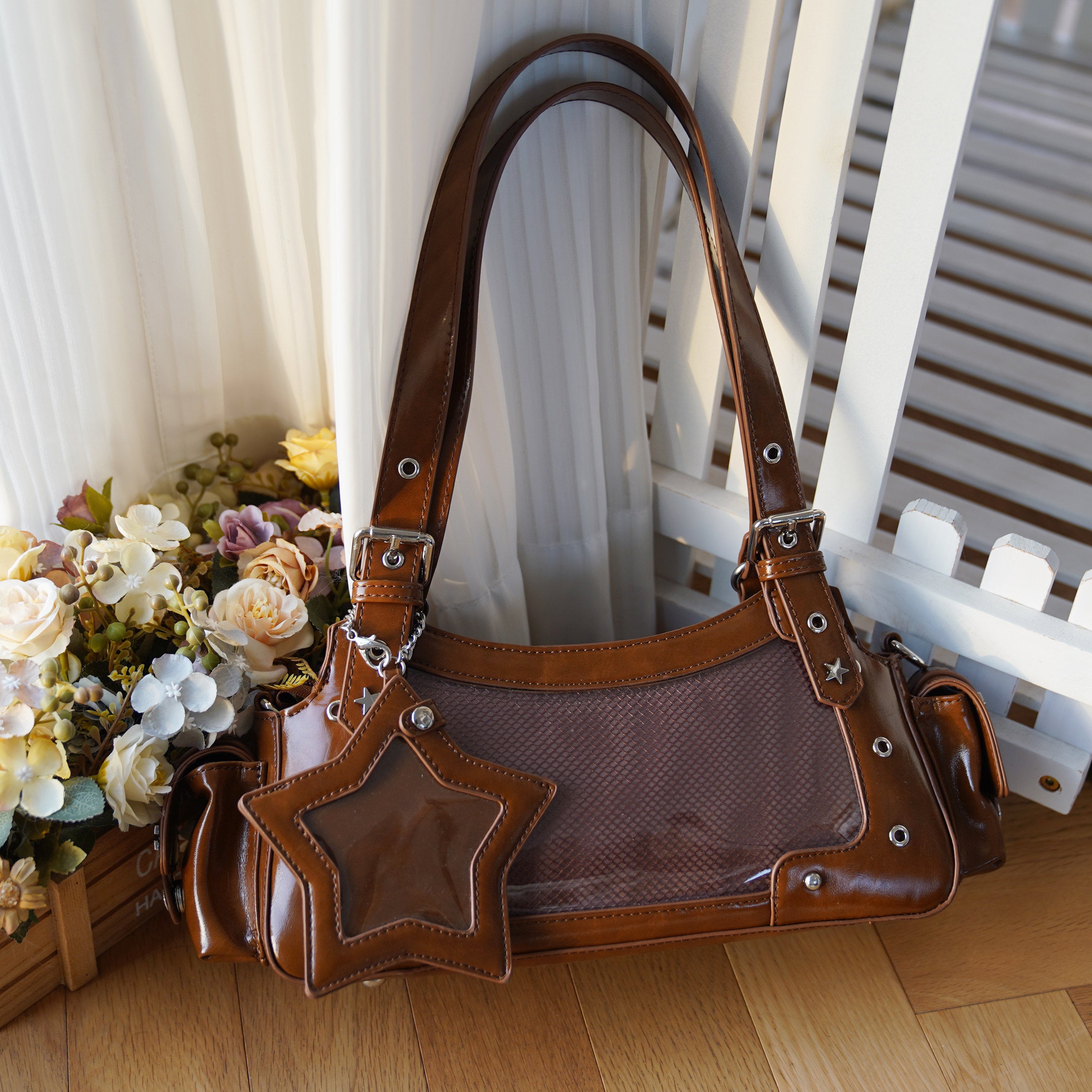 Morning Glory Gemini Retro Ita Shoulder Crossbody Bag