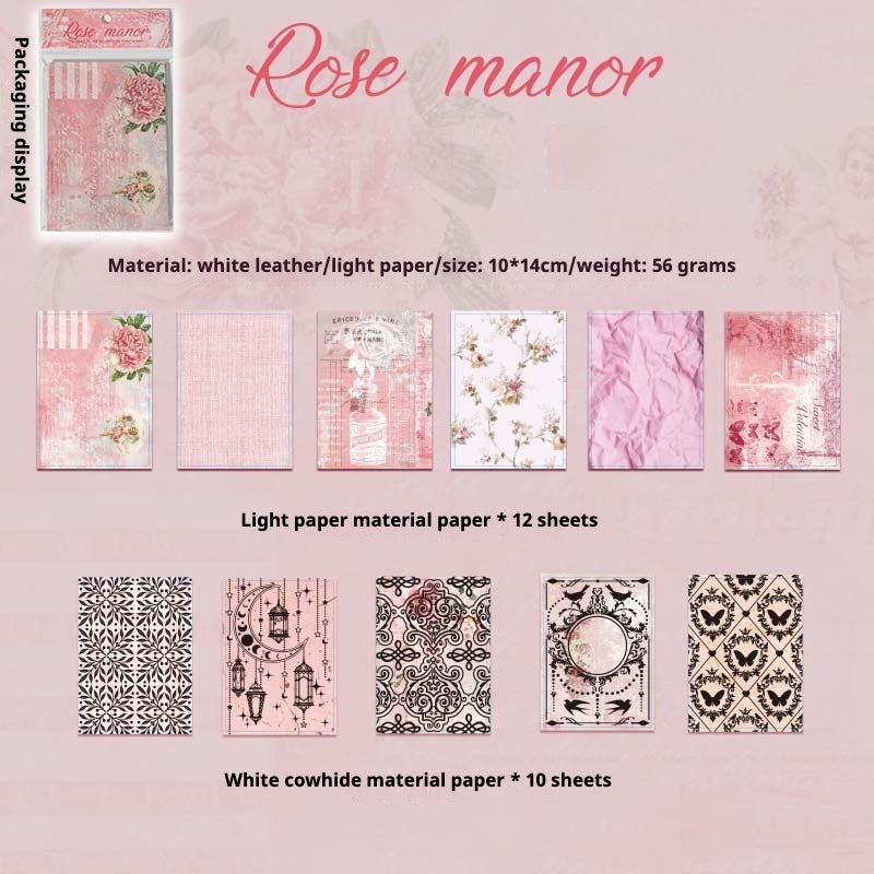 22 Sheets of Dream Wings Insert Board Background Paper - DIY Itabag Decoration Kit