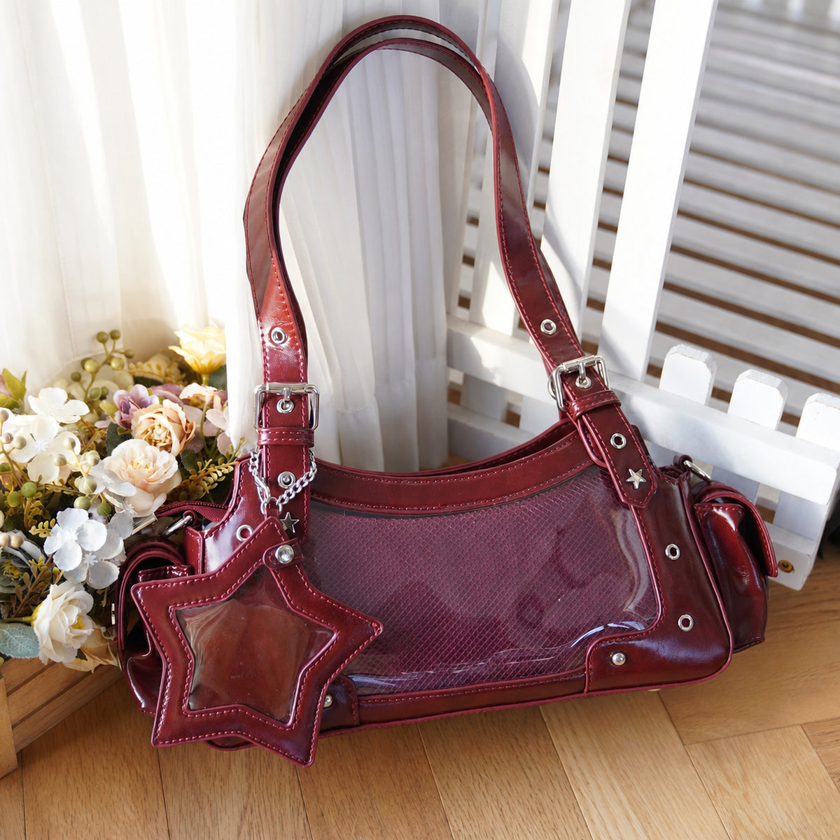Morning Glory Gemini Retro Ita Shoulder Crossbody Bag