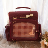 Morning Glory Convertible PU Leather Ita Backpack