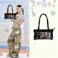 LOLA DESIGN Y2K Crescent Ita Shoulder Bag with Charm