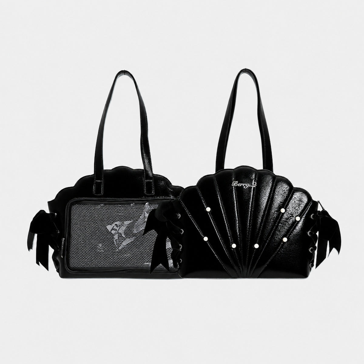 BerryQ Ariel Shell Ita Bag with Pearl Accents