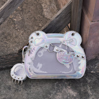Morning Glory Cute Bear Paw Ita Crossbody Bag