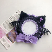 Handmade Demon Cat Badge Holder – Ita Bag Decoration Base for 2.28-2.95 inch (58mm-75mm) Badges