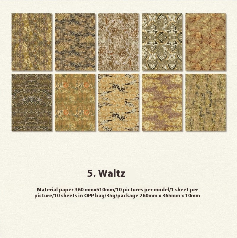 10 Sheets of Background Paper for Itabag and Ita Frame Decoration