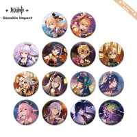 [Official Genshin Impact] Character Badge –  2.28inches(58mm) – Furina & Kaedehara Kazuha – Genshin Themed Series