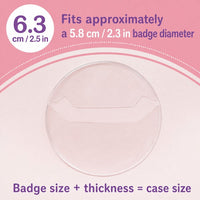 Clear Round Badge Protective Sleeves for Ita Bags