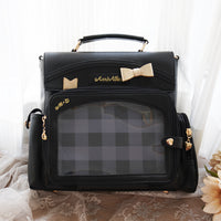 Morning Glory Convertible PU Leather Ita Backpack