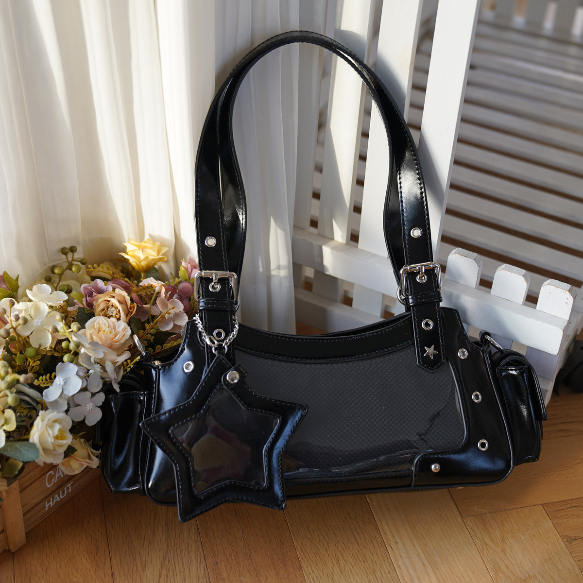 Morning Glory Gemini Retro Ita Shoulder Crossbody Bag