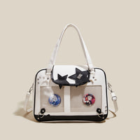 Large Capacity Cream Itabg Casual Student Commuter Shoulder Crossbody Bag