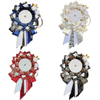 Handmade Blooming Flowers Badge Holder – Ita Bag Decoration Base for 2.28-2.95 inch (58mm-75mm) Badges