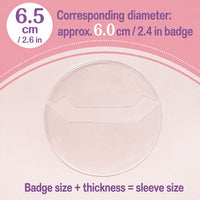 Clear Round Badge Protective Sleeves for Ita Bags