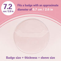 Clear Round Badge Protective Sleeves for Ita Bags