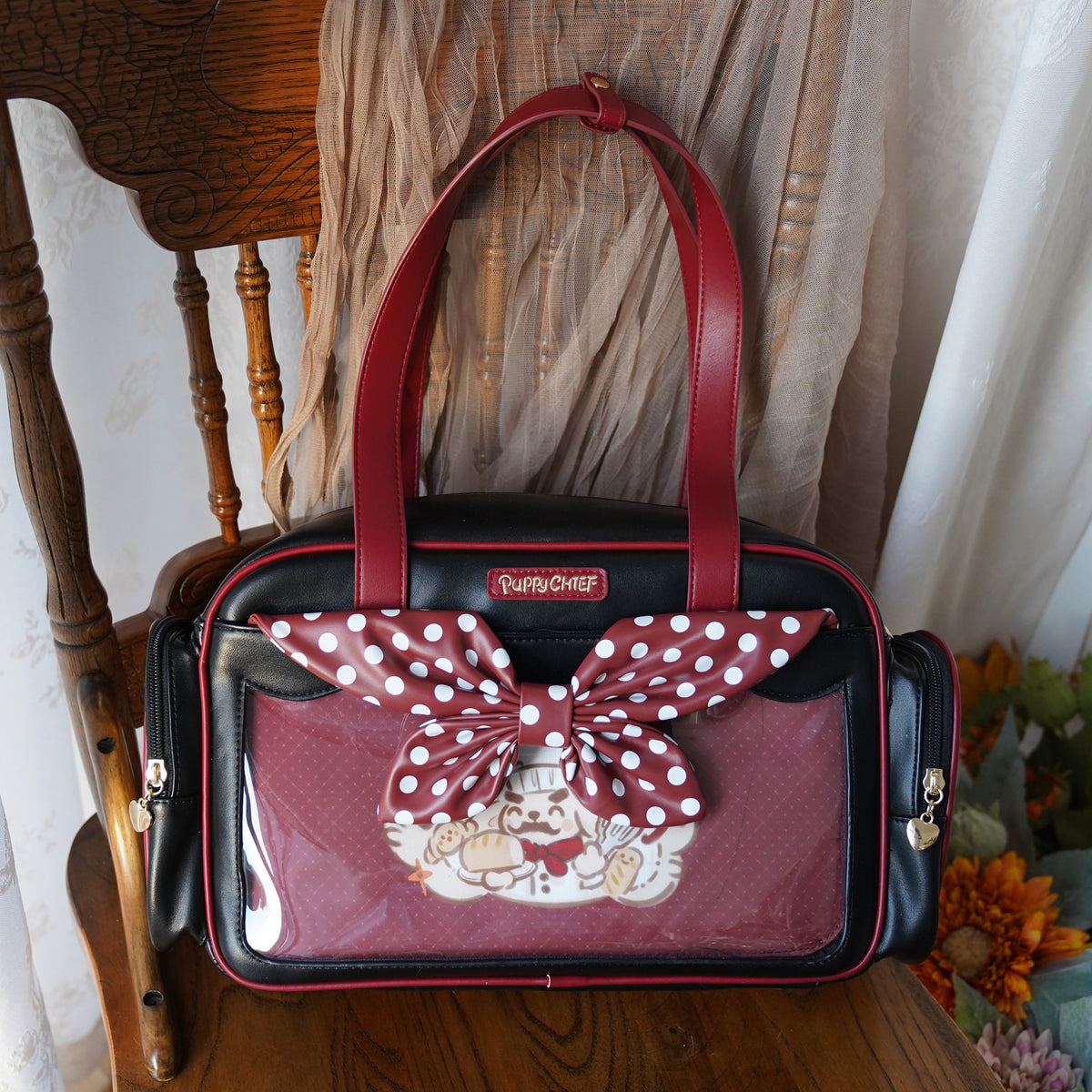 Morning Glory Chef Puppy Large Convertible Ita Bag