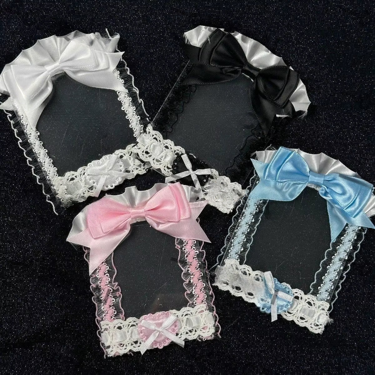 Handmade Lace Card Holder with Star Decoration