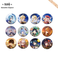 [Official Genshin Impact] Character Badge –  2.28inches(58mm) – Furina & Kaedehara Kazuha – Genshin Themed Series