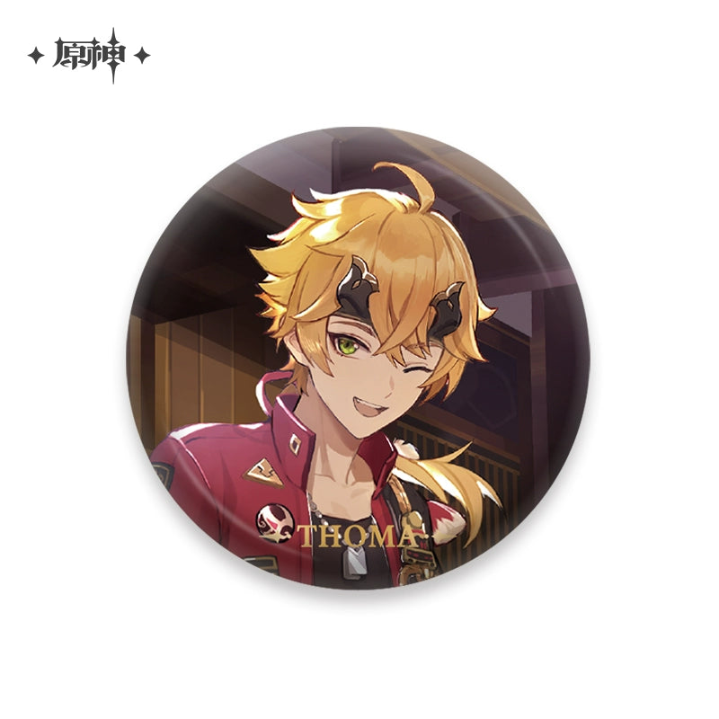 [Official Genshin Impact] Character Badge –  2.28inches(58mm) – Furina & Kaedehara Kazuha – Genshin Themed Series