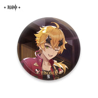 [Official Genshin Impact] Character Badge –  2.28inches(58mm) – Furina & Kaedehara Kazuha – Genshin Themed Series