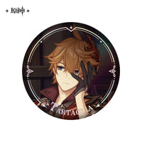 Lisenced Genshin Impact Character PV Series Tinplate Badge – 2.28inches(58mm) – Furina & Wanderer