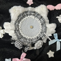 Handmade Angel Cat Badge Holder – Ita Bag Decoration Base for 2.28-2.95 inch (58mm-75mm) Badges