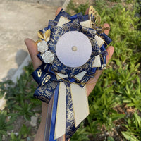 Handmade Badge Holder – Ita Bag Decoration Base with Gold Edge for 2.28-2.95 inch (58mm-75mm) Badges