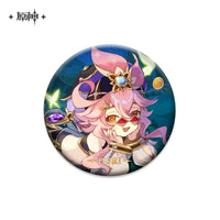 [Official Genshin Impact] Character Badge –  2.28inches(58mm) – Furina & Kaedehara Kazuha – Genshin Themed Series