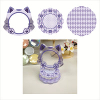 Floating Badge Stand with Cat Ears and Paws