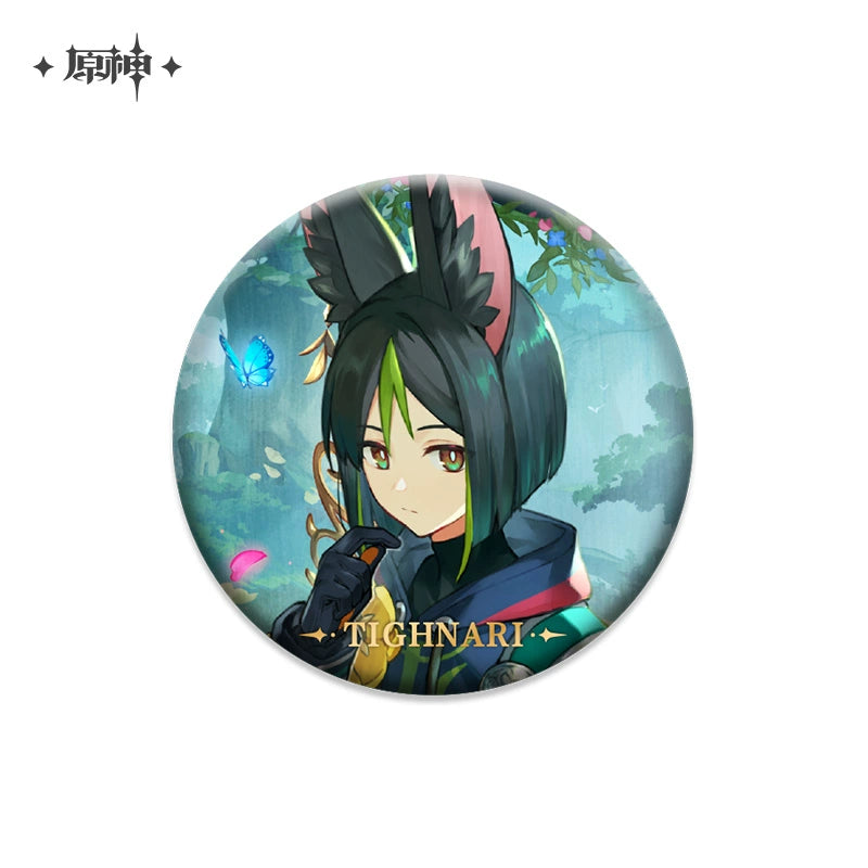 [Official Genshin Impact] Character Badge –  2.28inches(58mm) – Furina & Kaedehara Kazuha – Genshin Themed Series