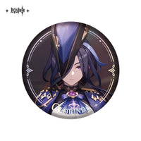 Lisenced Genshin Impact Character PV Series Tinplate Badge – 2.28inches(58mm) – Furina & Wanderer