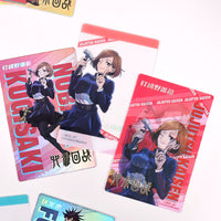 Official Licensed Jujutsu Kaisen Holographic Lenticular Card Set - 3 Collectible Cards (Gojo Satoru, Fushiguro Megumi, Kugisaki Nobara, Itadori Yuji)