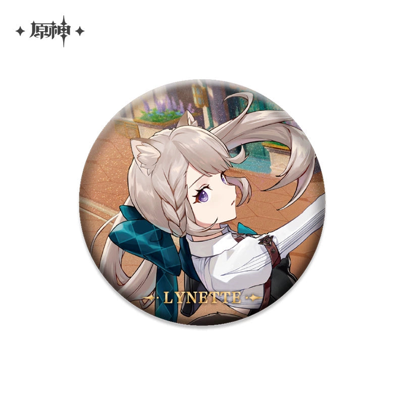 [Official Genshin Impact] Character Badge –  2.28inches(58mm) – Furina & Kaedehara Kazuha – Genshin Themed Series