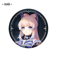 Lisenced Genshin Impact Character PV Series Tinplate Badge – 2.28inches(58mm) – Furina & Wanderer