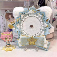 Handmade Original Cat Ear Plush Badge Holder – Cute DIY Ita Bag Decoration Base for 2.28-2.95 inch (58mm-75mm) Badges