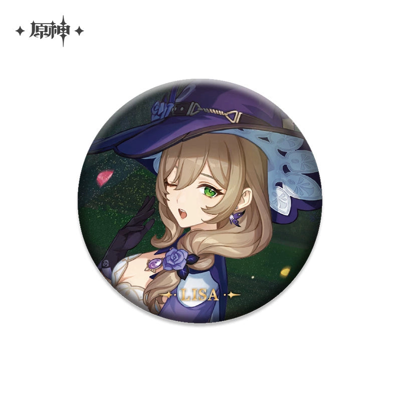 [Official Genshin Impact] Character Badge –  2.28inches(58mm) – Furina & Kaedehara Kazuha – Genshin Themed Series