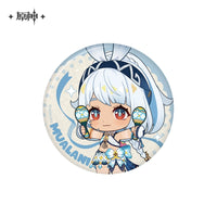 Lisenced Genshin Impact Character Illustration Series Badge – 2.28 inches(58mm) – Xiao & Albedo