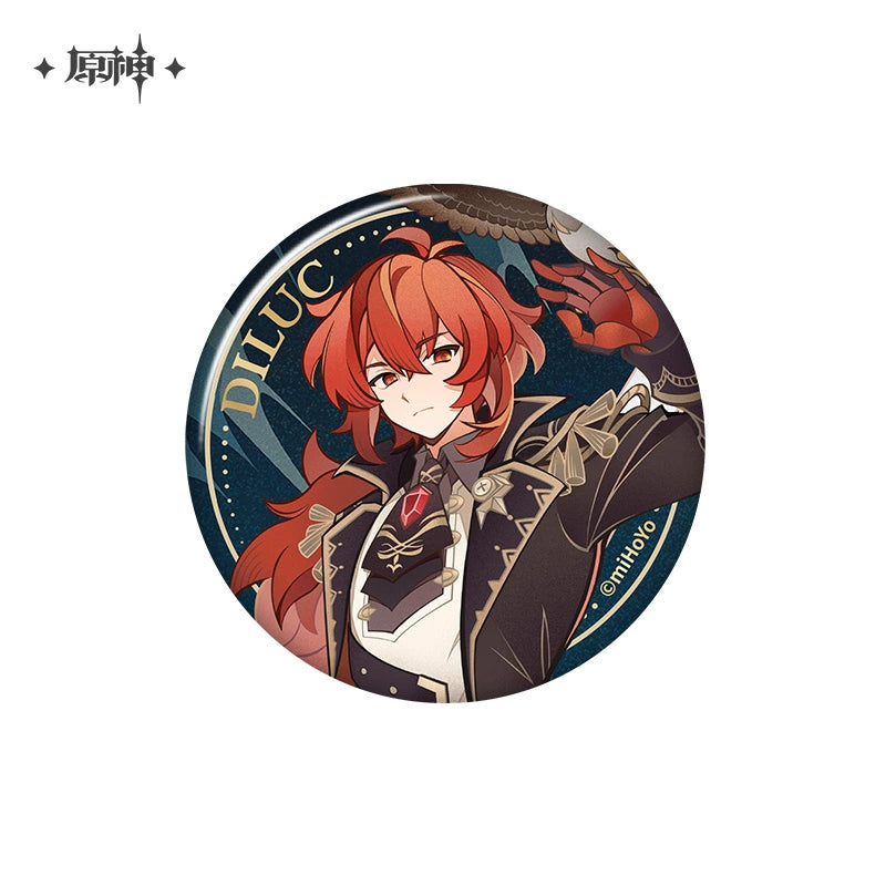 Lisenced Genshin Impact Genius Invokation TCG Tournament Series Tinplate Badge - 2.95 inches (75mm)