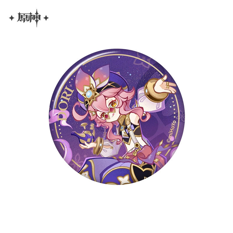 Lisenced Genshin Impact Genius Invokation TCG Tournament Series Tinplate Badge - 2.95 inches (75mm)
