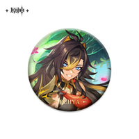 [Official Genshin Impact] Character Badge –  2.28inches(58mm) – Furina & Kaedehara Kazuha – Genshin Themed Series