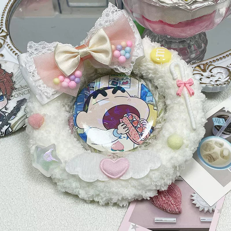 Handmade Donut Badge Holder – Ita Bag Decoration Base for 2.28-2.95 inch (58mm-75mm) Badges