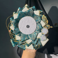 Handmade Lotus Flower Lace Badge Holder – Ita Bag Decoration Base for 2.28-2.95 inch (58mm-75mm) Badges