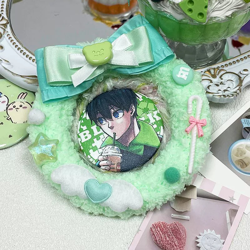 Handmade Donut Badge Holder – Ita Bag Decoration Base for 2.28-2.95 inch (58mm-75mm) Badges