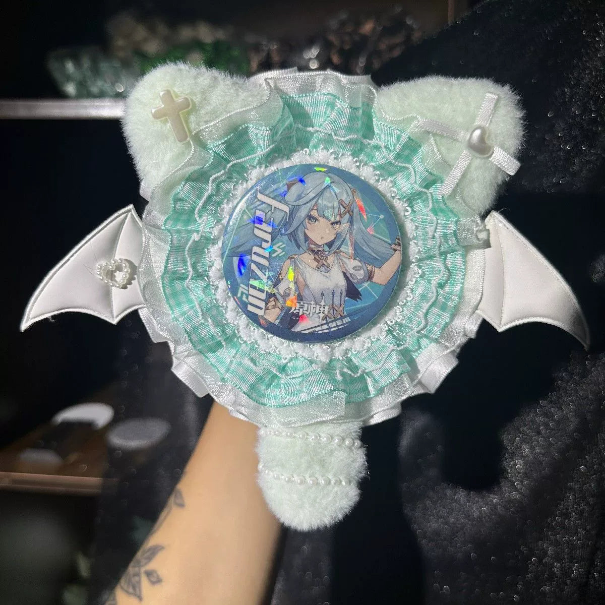 Handmade Elf Fairy Badge Holder – Ita Bag Decoration Base for 2.28-2.95 inch (58mm-75mm) Badges