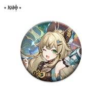 [Official Genshin Impact] Character Badge –  2.28inches(58mm) – Furina & Kaedehara Kazuha – Genshin Themed Series