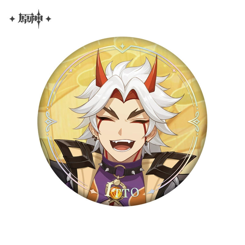 Lisenced Genshin Impact Character PV Series Tinplate Badge – 2.28inches(58mm) – Furina & Wanderer