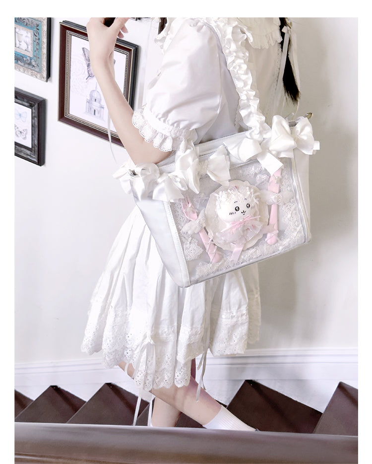 Rose Bloom Ita Bag – Stylish Ribbon Crossbody for Collectibles