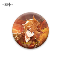 [Official Genshin Impact] Character Badge –  2.28inches(58mm) – Furina & Kaedehara Kazuha – Genshin Themed Series