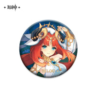 [Official Genshin Impact] Character Badge –  2.28inches(58mm) – Furina & Kaedehara Kazuha – Genshin Themed Series