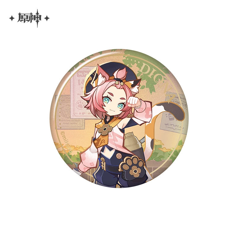 Lisenced Genshin Impact Genius Invokation TCG Tournament Series Tinplate Badge - 2.95 inches (75mm)