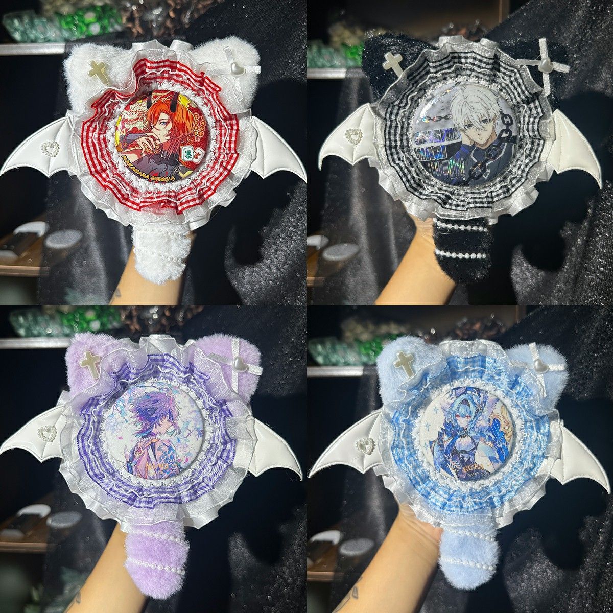 Handmade Elf Fairy Badge Holder – Ita Bag Decoration Base for 2.28-2.95 inch (58mm-75mm) Badges