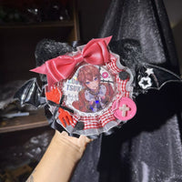 Handmade Demon Cat Feast Badge Holder – Ita Bag Decoration Base for 2.28-2.95 inch (58mm-75mm) Badges